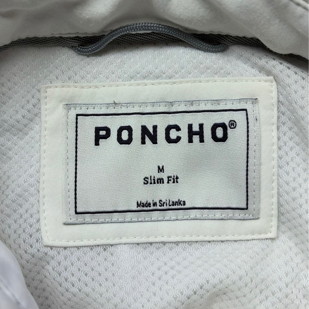 Poncho Shirt Mens Medium White Slim Fit Stretch Performance Long Sleeve Coastal - Picture 3 of 8